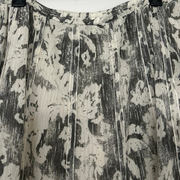 Coldwater Creek Silk Cotton Floral  Midi Skirt XL Y2K Boho Dark Romantic Fairy - Picture 11 of 14